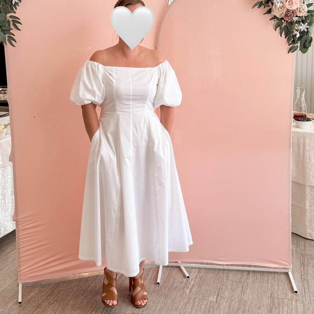 Elegant White Off-Shoulder Dress